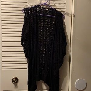 Black sleeveless cardigan